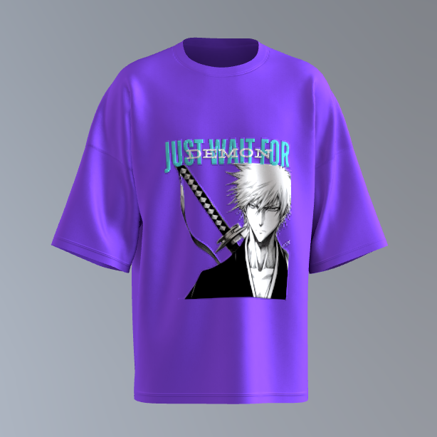 DEMON Samurai Anime Oversized T-Shirt - Black
