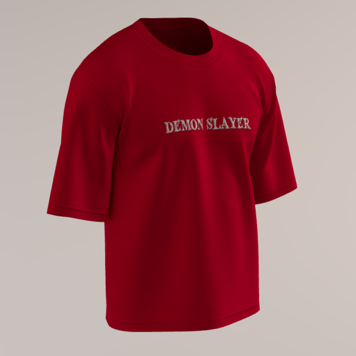 Flame Slayer Anime Oversized T-Shirt - Black